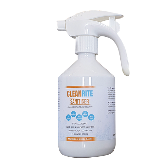Pure and Natural Supplies. Cleanrite Sanitiser 500ml (Hand Pump)