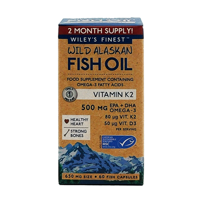 Wild Alaskan Fish Oil Vitamin K2 500mg 60's