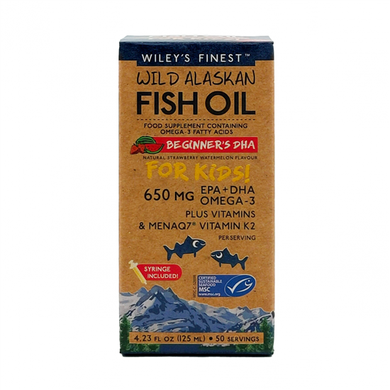 Wild Alaskan Fish Oil Beginners DHA for Kids 650mg 125ml
