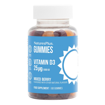 Gummies Vitamin D3 25ug (1000IU) Mixed Berry 60's