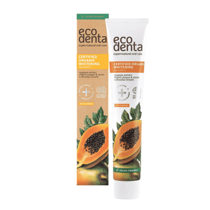 Certified Organic Whitening Toothpaste Papaya Extract 75ml
