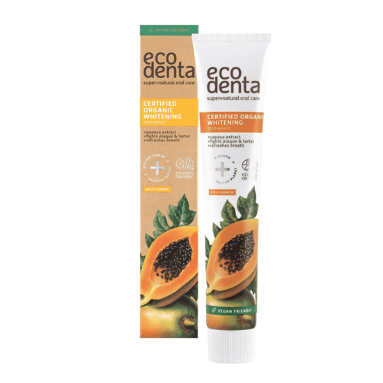 Certified Organic Whitening Toothpaste Papaya Extract 75ml