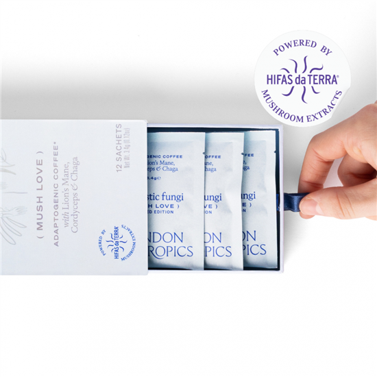 Fantastic Fungi (Mush Love) Adaptogenic Coffee with Lion's Mane, Cordyceps & Chaga 12 Sachets
