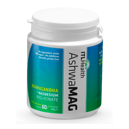 AshwaMAG Ashwagandha + Magnesium Bisglycinate 60s